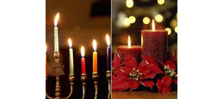 Navidad cristiana y Hanukkah judía 
